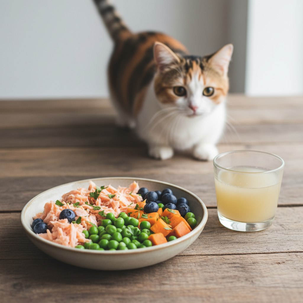 曼基貓的營養餐食範例