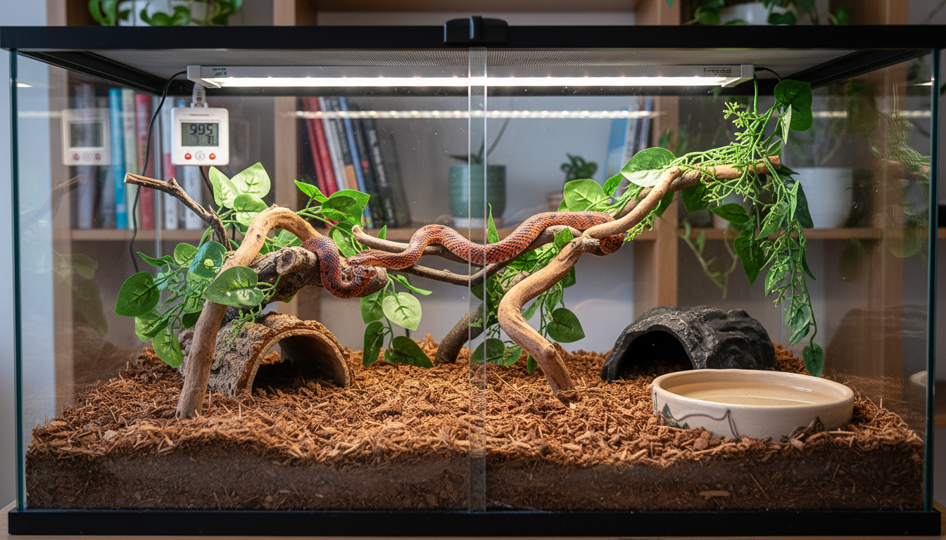 適合奧基蒂玉米蛇的理想家居環境設置